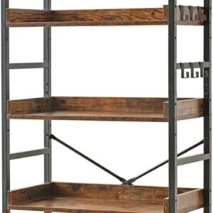 Adjustable 5-Tier Open Bookcase